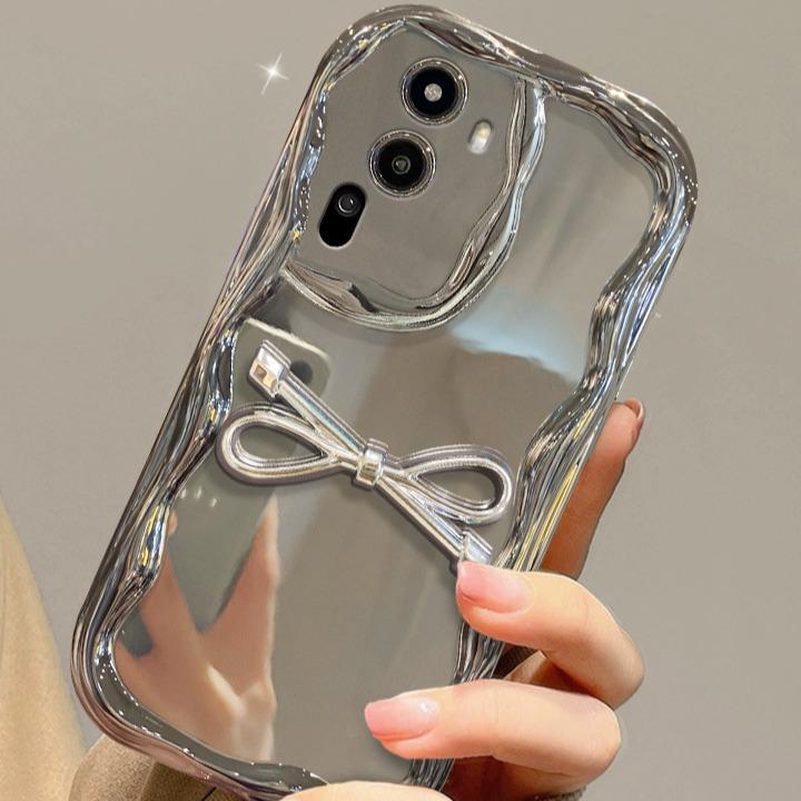 Applicable To Opporeno11 Mobile Phone Case for Women Findx7 Three-dimensional Bow Bracelet A93/97 Full-inclusive Silicone