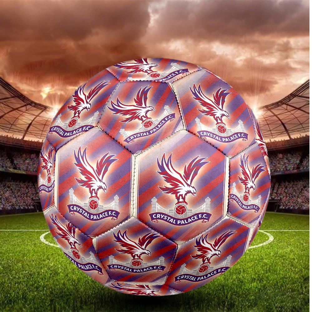 Crystal Palace Misura 5 Pallone da Calcio Alta Elasticità Pallone da Calcio Per Competizione All'aperto Allenamento Quotidiano Gioco
