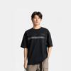 Li Ning CF Letter Round Neck Comfortable Breathable Versatile Loose Short Sleeve T-Shirt Men Tops Black ATSV191-1