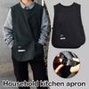 Waterproof Vest Apron Coffee Shop Cooking Aprons Oilproof Bbq Aprons With Big Pocket Kitchen Waiter Workwear Apron