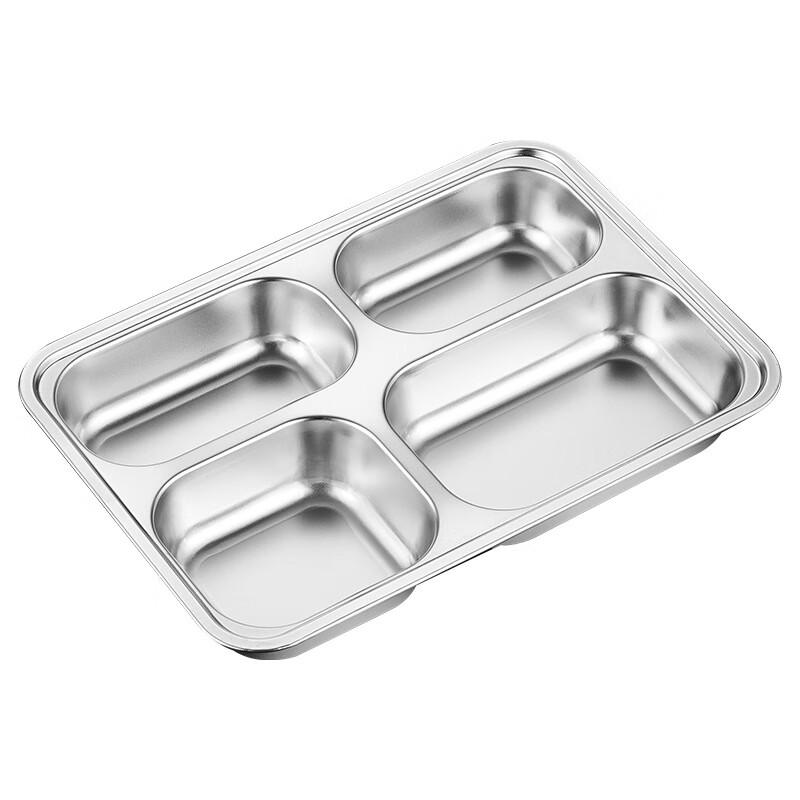 HUIHUADU 201 Stainless Steel Divided Student Lunch Tray