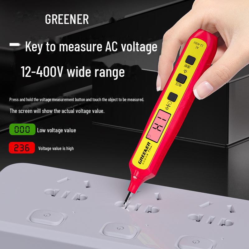 Green Forest Multi-Function Electrician Test Pen: Intelligent Leakage Detection & Induction for Household Use.