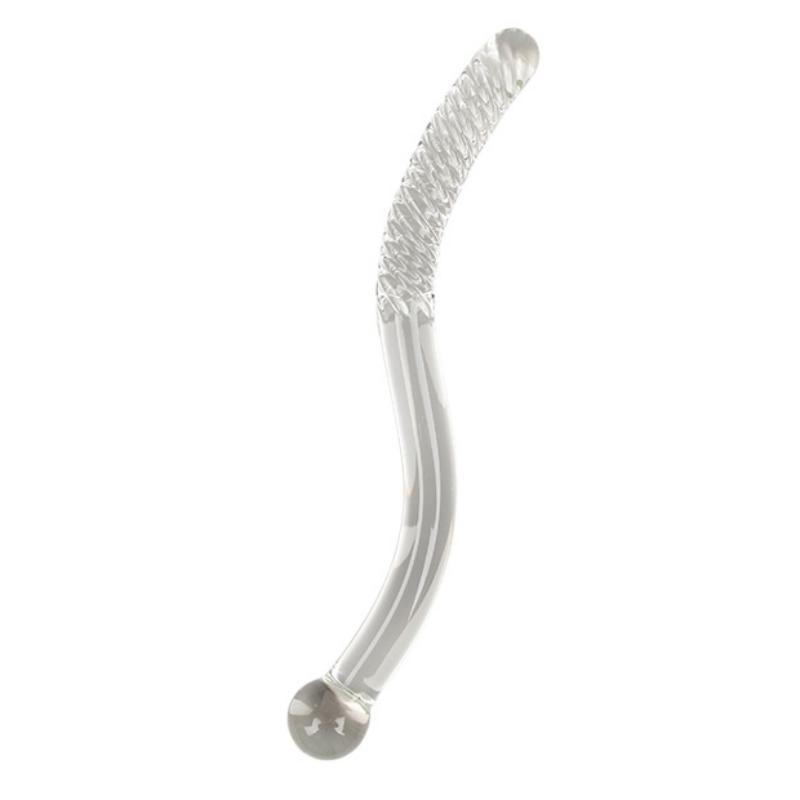 Vagina Stimulate Crystal Clear G-Spot Stimulation Female Masturbation Adult Sex Toys For Lesbian Glass Dildo Anal Beads Plug