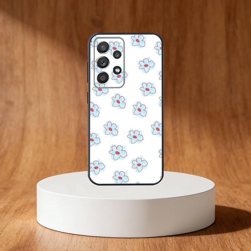 Ditsy Floral Phone Case For Samsung S25,S24,S21,S22,S23,S30,Ultra,S20,Plus,Fe,Note,10,9,5G Black Cover