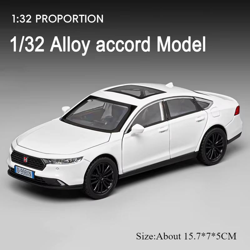 1:32 Honda Accord Models Civic Type-r Alloy Diecast Car Toys Sound Ligth Pull Back Doors Opened Vehices Children's Birthday Gift