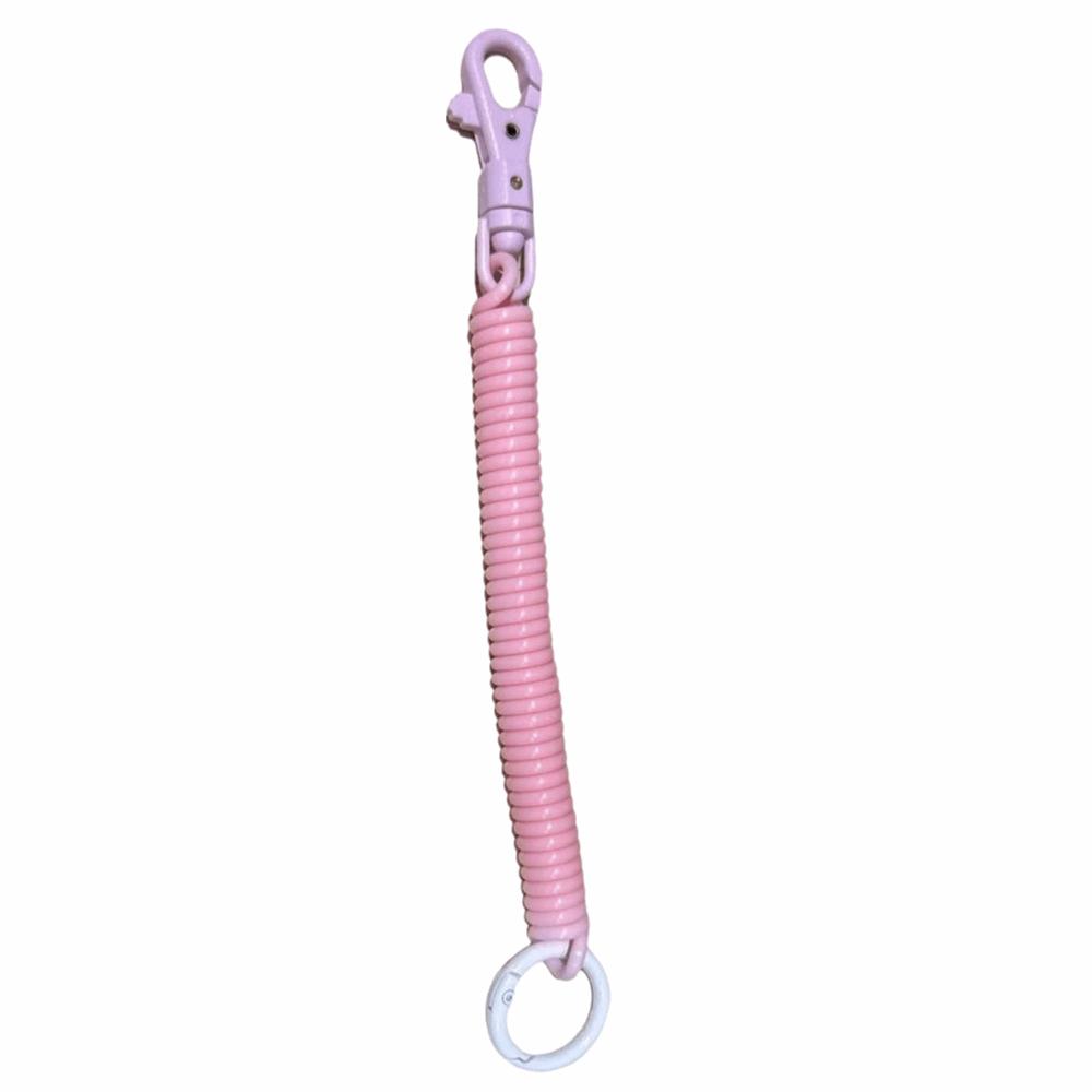Key Hooks Stretch Spring Coil Contrasting Colors Spring Keychain Lanyard  Keychain Accessories