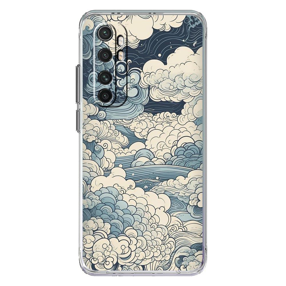 Phone Case For Xiaomi Poco X6 X5 NFC X3 F6 F5 Pro F4 F3 M3 14 13T 12T 12 13 Lite 11 Mi 5G Clear Cover Japanese Landscape
