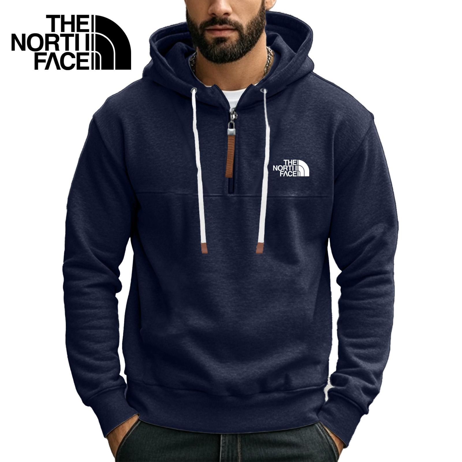 Темно-синяя толстовка с капюшоном из коллекции осень-зима 2025 года — фото 9