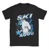 Ski Aggu Europapa Eurovision Herren T-Shirt Awesome Tees Kurzarm Rundhals T-Shirts Baumwolle Druck Kleidung
