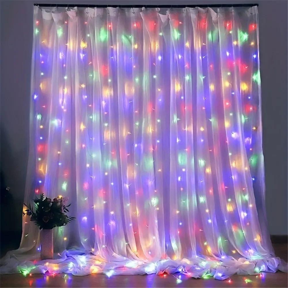 Xiaomi Christmas USB Curtain String Fairy Lights 8 Mode 6/3M LED Garland Remote For Party Garden Home Wedding Decoration New Year 2025