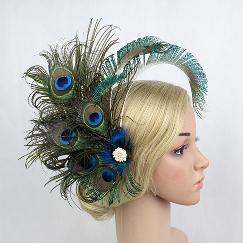 Flapper Fascinator Hair Clip for HorseRacing Female TeaParty Hairpin