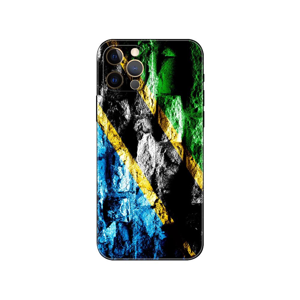 Tansania Nationalflagge Handyhülle für iPhone 5 5s 2020se 6 6s 7 8 plus x 10 XR XS 11 12 13 mini pro MAX schwarze TPU-Rückseite