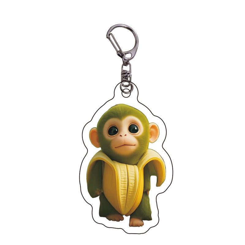 Playful Italian Brainrot Animals Keychains Acrylic Shark Keychain Meme Keyrings Fans Friends Gifts Phone Charms Backpack Pendants