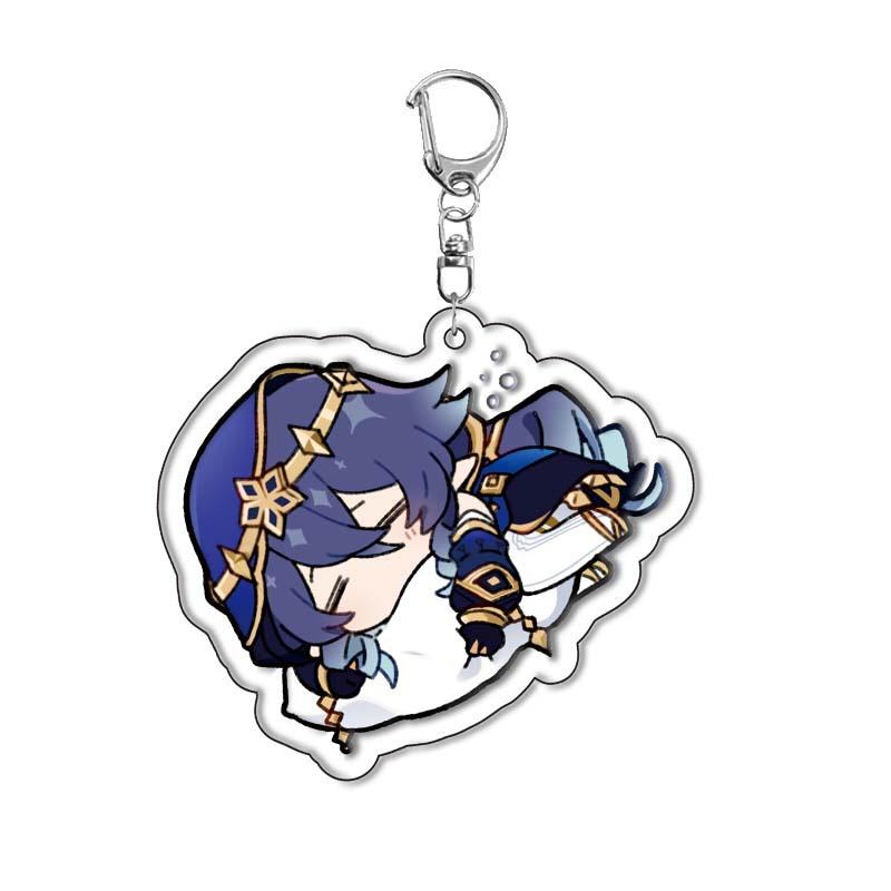 Genshin Impact Reisender Wanderer Klee Scaramouche Acryl Schlüsselanhänger Spiel Figur Sammlerstück Anime Merchandise Schönes Design