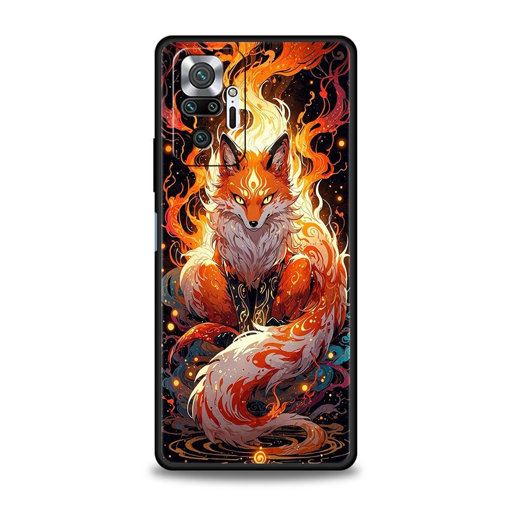 Red Fox Phone Case Cover for Redmi 14C 10C Note 14 13 12 10 11 K40 K50 Pro Plus 5G Shockproof Soft TPU Shell Fundas Capas Bags
