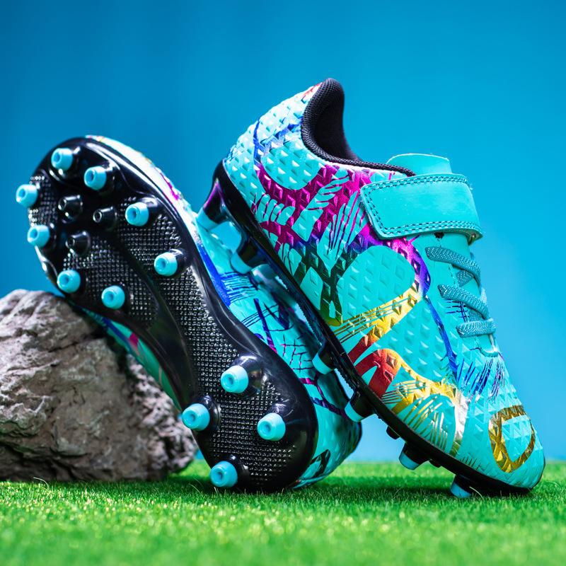 Small Game Training Batch Girls Campus Artificial Turf Broken Children Students Football Shoes Men Nails Velcro 2025 Shoes
