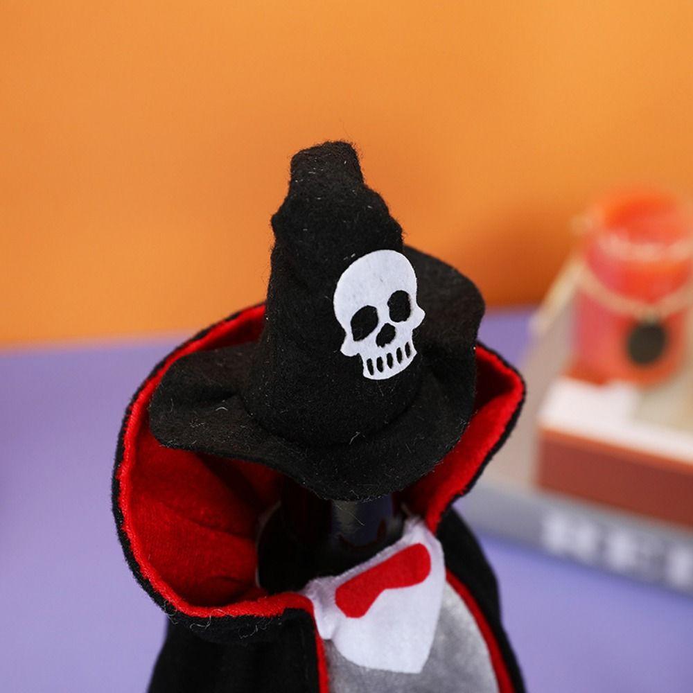 Cloth Art Cloak Wine Bottle Covers Funny Red Wine Bottle Bag  Party Decor