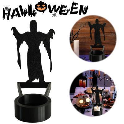 Suporte de Vela de Terror para Halloween Candelabro Dobrável Criativo Ornamento Velas Decoração de Mesa Divertida Assustadora Arranjo de Atmosfera Artesanato
