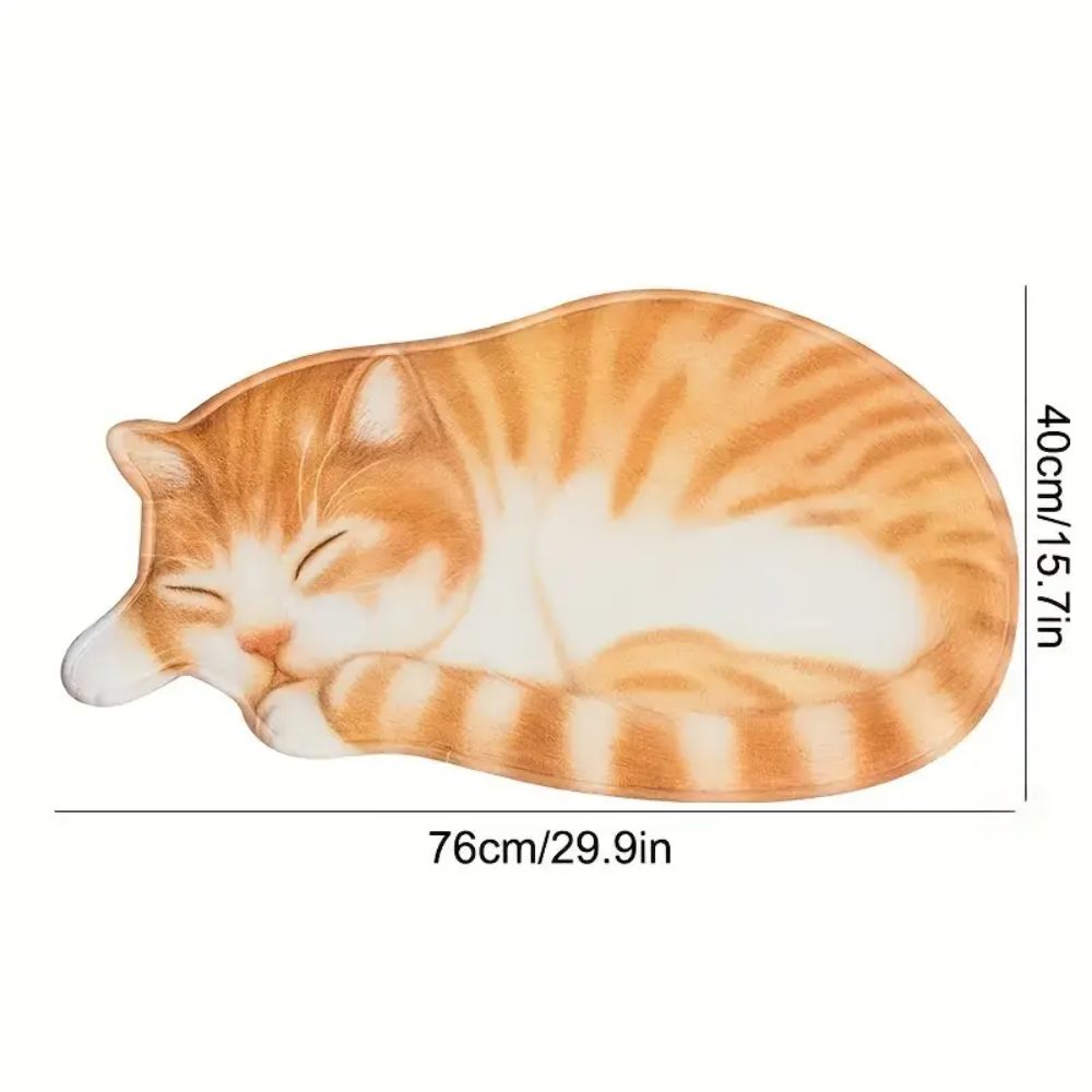 Cute Cat Fur Carpet Home Decoration, Soft And Dirt-Resistant, Bathroom Non-Slip Floor Mat , Kitchen Quick-Drying Rug