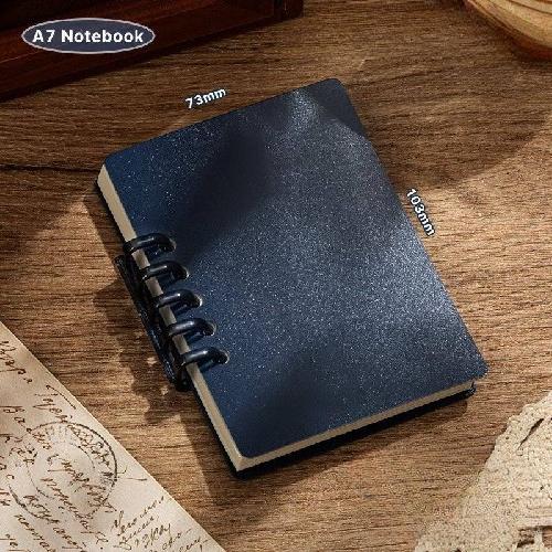 80 Sheets Square Lined A7 Pocket Notebook - High Quality Loose-leaf Mini Diary Book for Student School Supplies