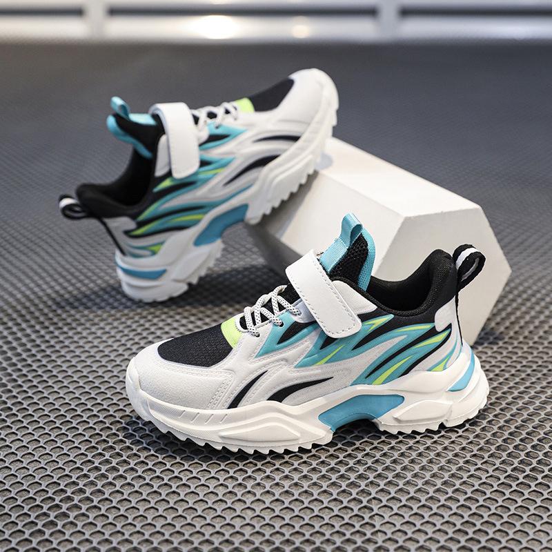 Children s sports shoes Boys  autumn new Velcro waterproof running shoes 28