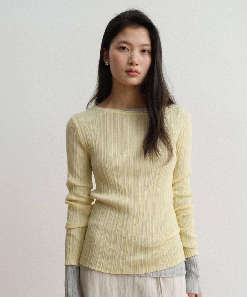 TOWAV Esen Slim Knit_Light Yellow