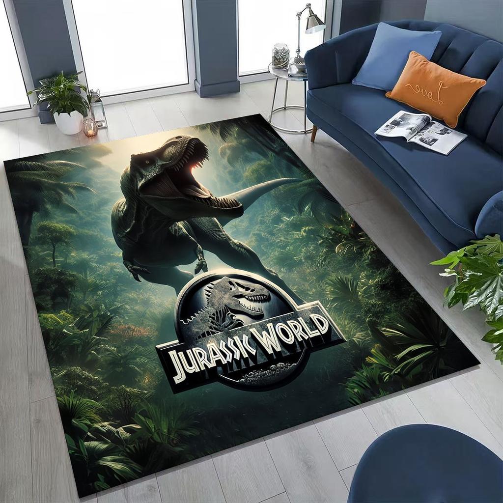 Classic Jurassic Park Dinosaur Movie Tyrannosaurus Rex Rug for Bedroom Living Room Sofa Home Doormat Decor,Non-slip Floor Mat