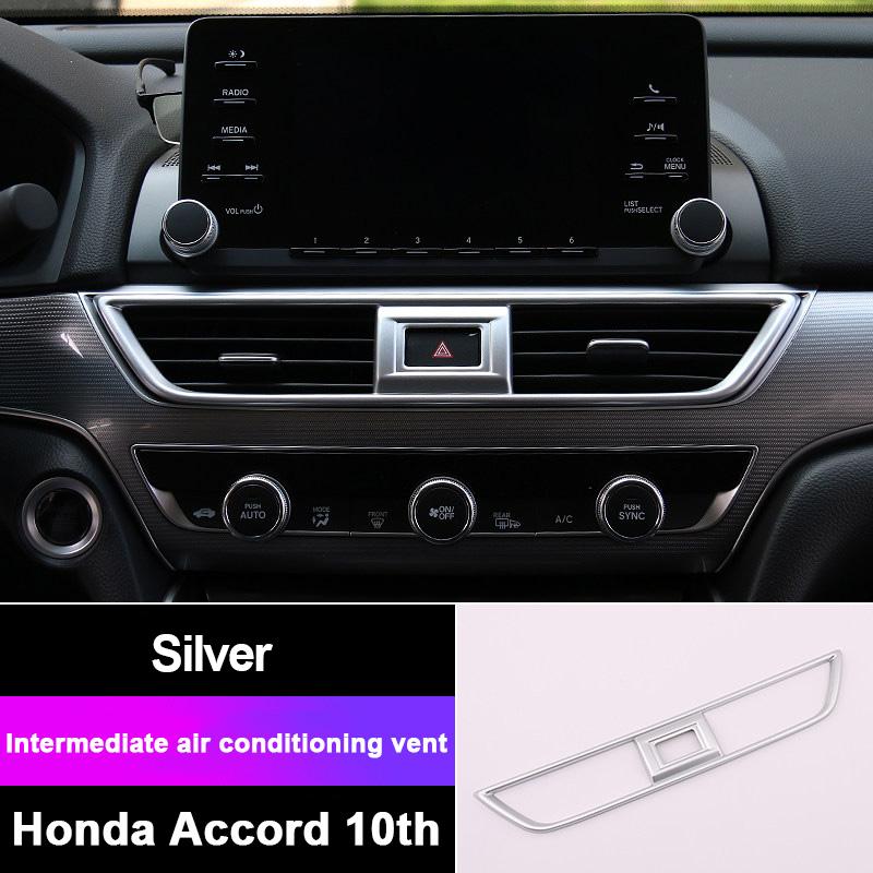 Für Honda Accord X 10th 2018 2022 Center Konsole Klimaanlage AC Schalter Taste Panel Abdeckung Trim ABS Carbon Faser