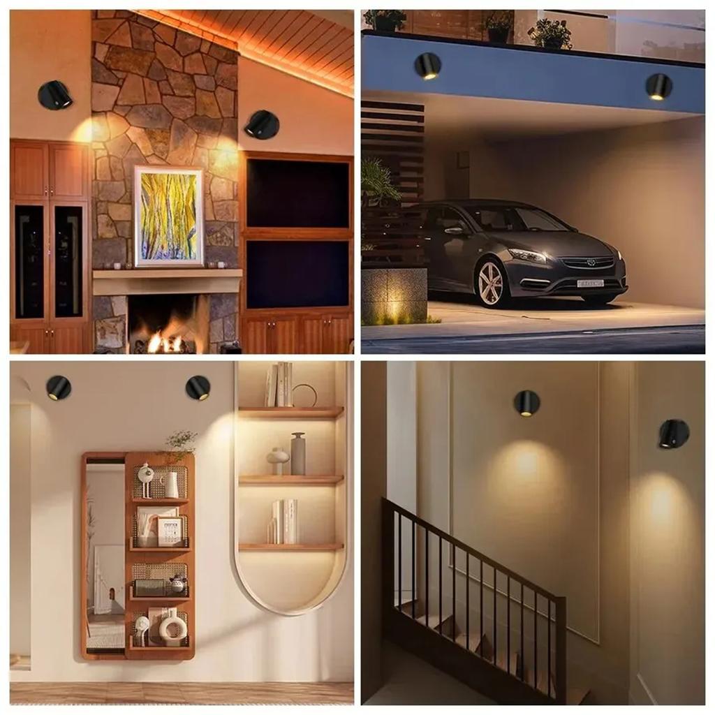 Wireless Wall Light Magnetic Base Usb Rechargeable Lamp Dimmable Indooor Lighting Downlight Led Touch Lamps Spotlight Home Decor