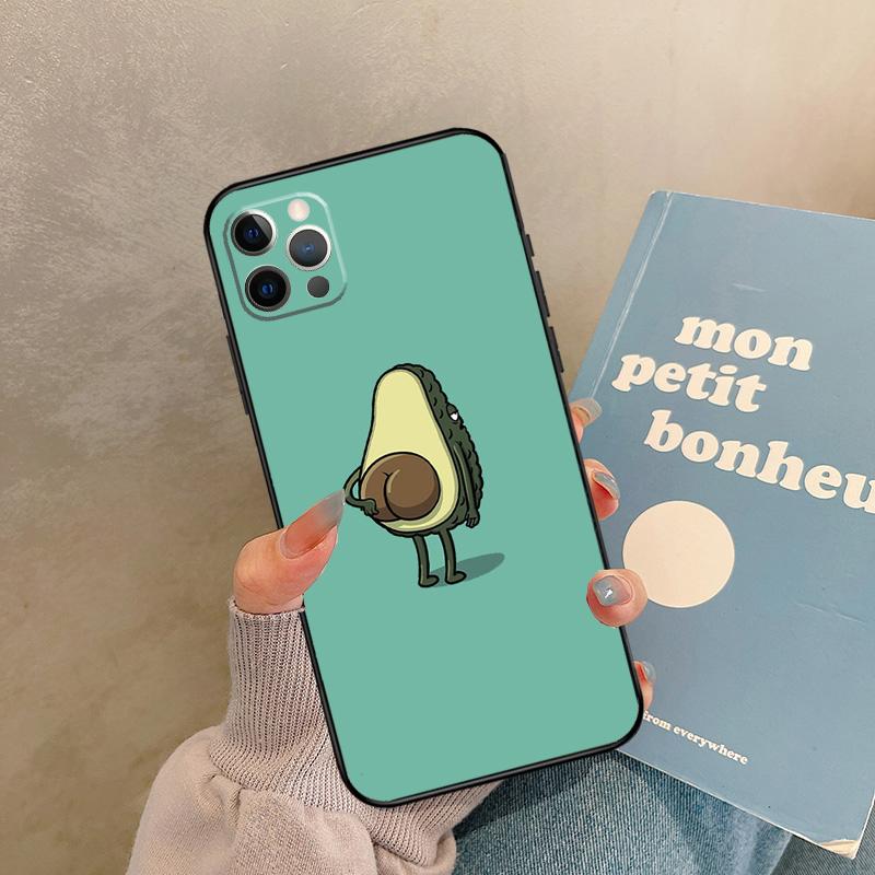 Cute Avocado Case For 17 Air iPhone 16 15 14 13 12 11 Pro Max 12 mini XR 15 16 Plus 16e Back Cover Shell