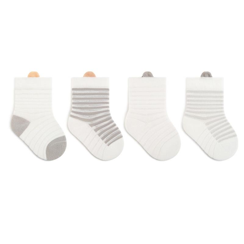 Summer Thin Children's Stripe Socks For Girls Boys Cute Cartoon Newborn Socks Cotton Boneless Mesh Baby Toddler Sock