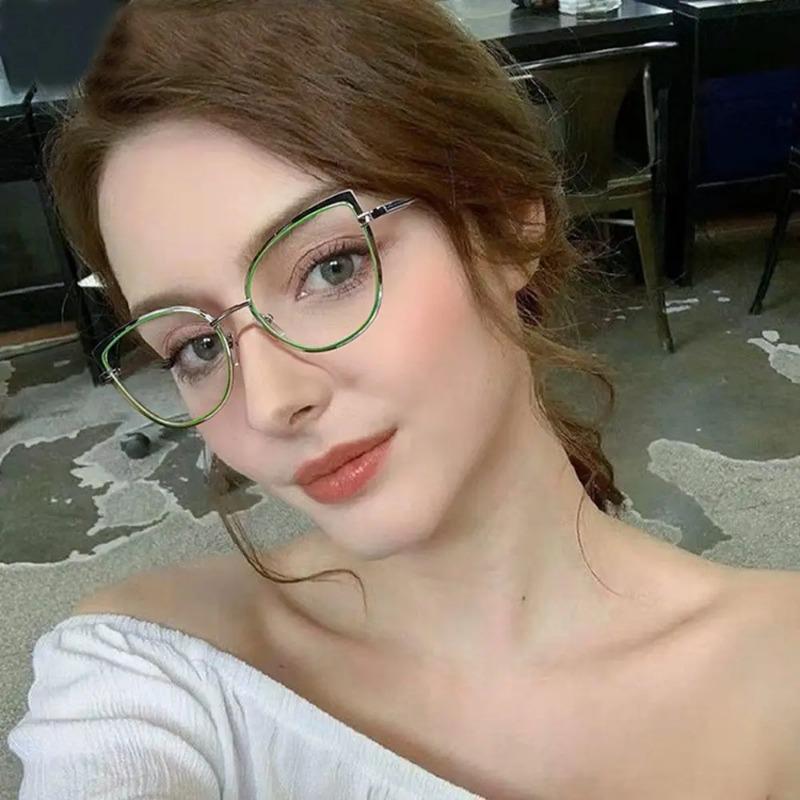 Damen Blaulichtfilter Katzenaugenbrille Optische Brille Brille Optische Brille Computerbrille Augenschutz Brille