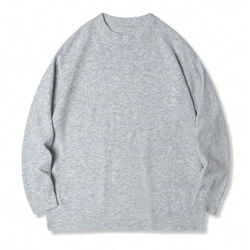Andre Men's Solid Color Crew Neck Sweater - 2025 Autumn/Winter Long Sleeve Knitwear