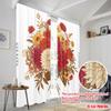 2pcs 2D Flat Printing Curtains No Rain No Flowers Polyester Without Electricity Family Party Perfect for Holiday Party General