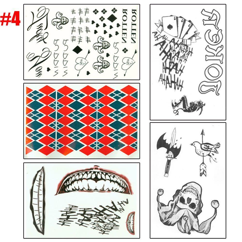 Full Body Spray Suicide Squad Temporary Tattoo Joker Harley Quinn Kopa Till Laga Priser I Joom Webbutiken