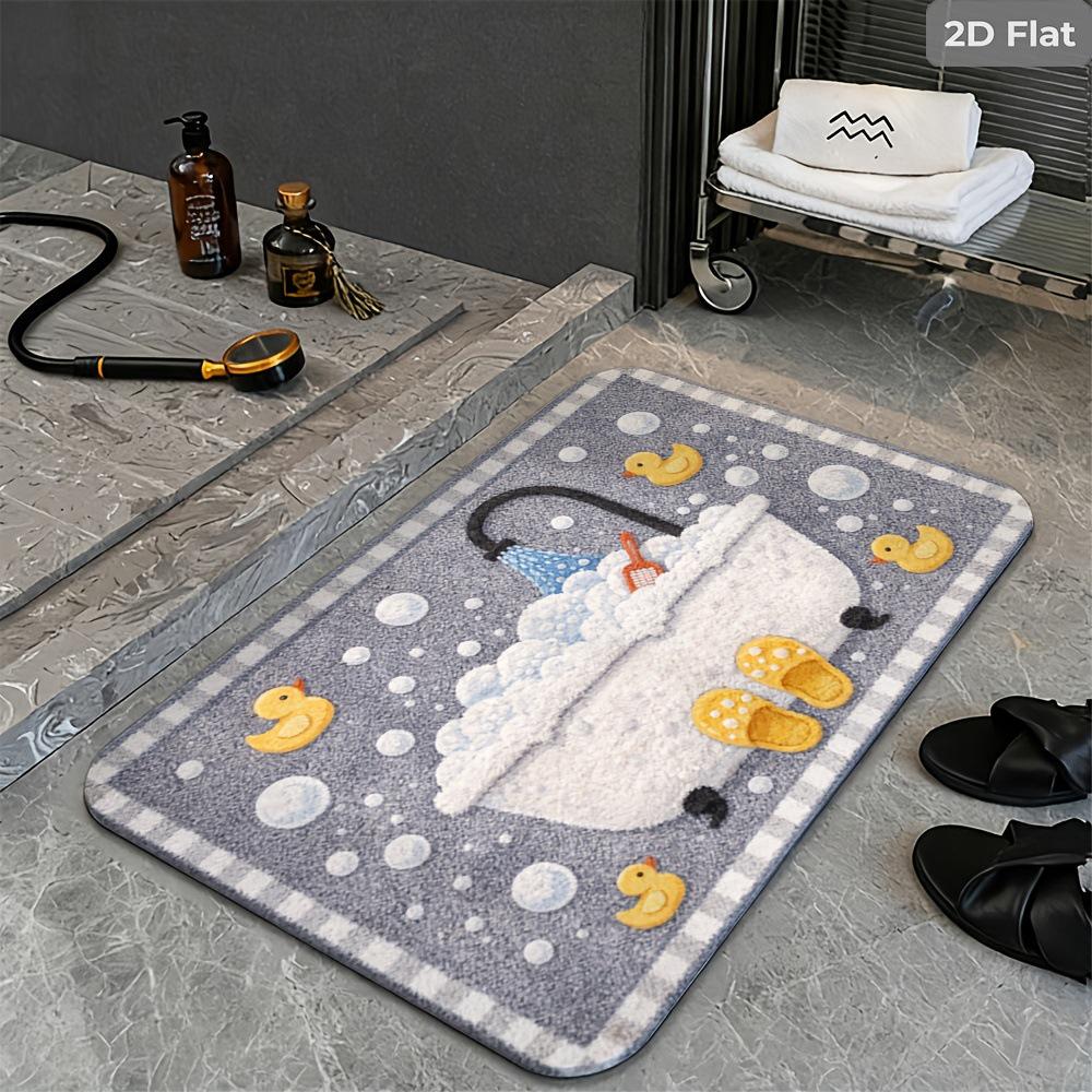 Tappetino per Pavimento Antiscivolo e Assorbente in Fango Diatomaceo e Marmo, Stile Nordico, per Bagno