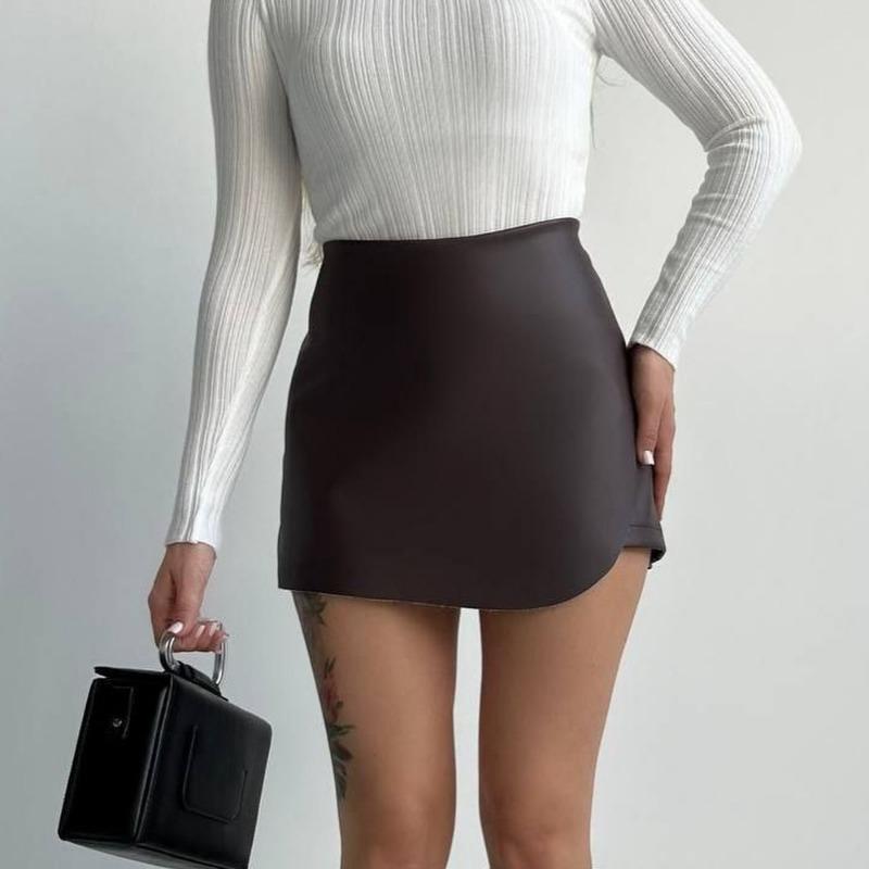 Women's Autumn and Winter High-waisted Hip Half-body Skirt