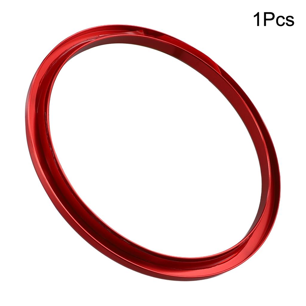 Vibrant Aluminum Alloy Steering Wheel Center Ring Cover Trim for MINI For Cooper F54 F55 F56 F57 F60 Red Accent