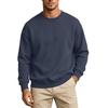Men's Color Round Neck Long Sleeve Sweatshirt Casual Loose Fit Pullover
