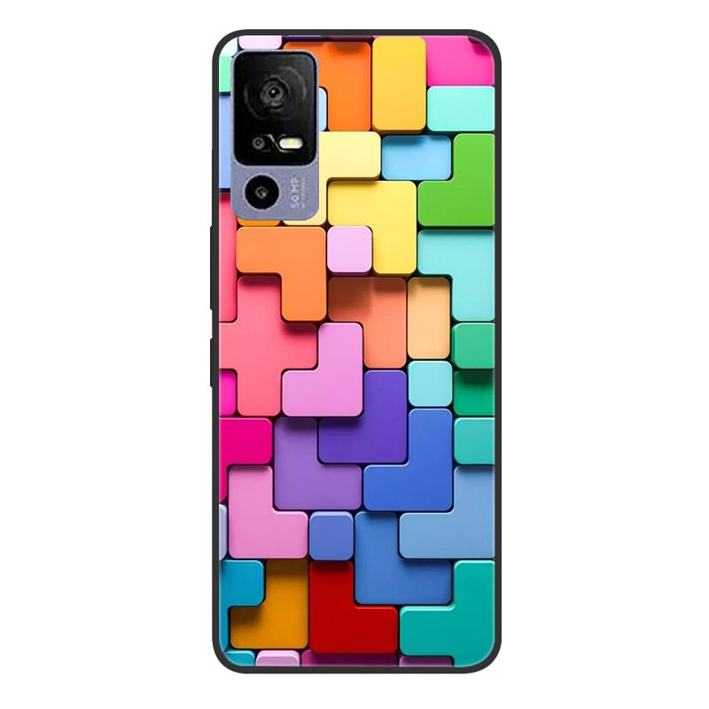 For TCL 40R 5G T771A Case Painted Soft Black Silicone Bumper Phone Cover for TCL 40 R 5G 6.6" Case TCL40R 40R Etui Coque Fundas