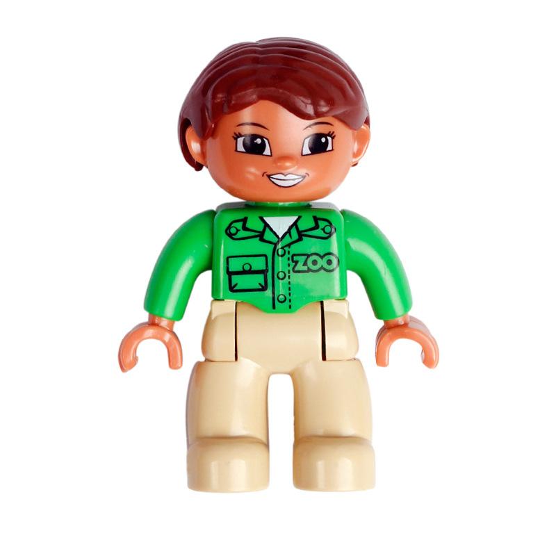 Big Building Blocks Boy Girls Family Policemen Figures Doll Compatible Duplos Children Kids Self Locking Bricks Assemble Toys