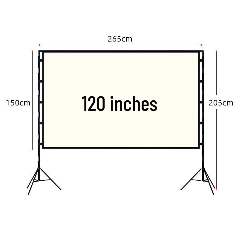 

100-дюймовый портативный уличный проекционный экран со стойкой