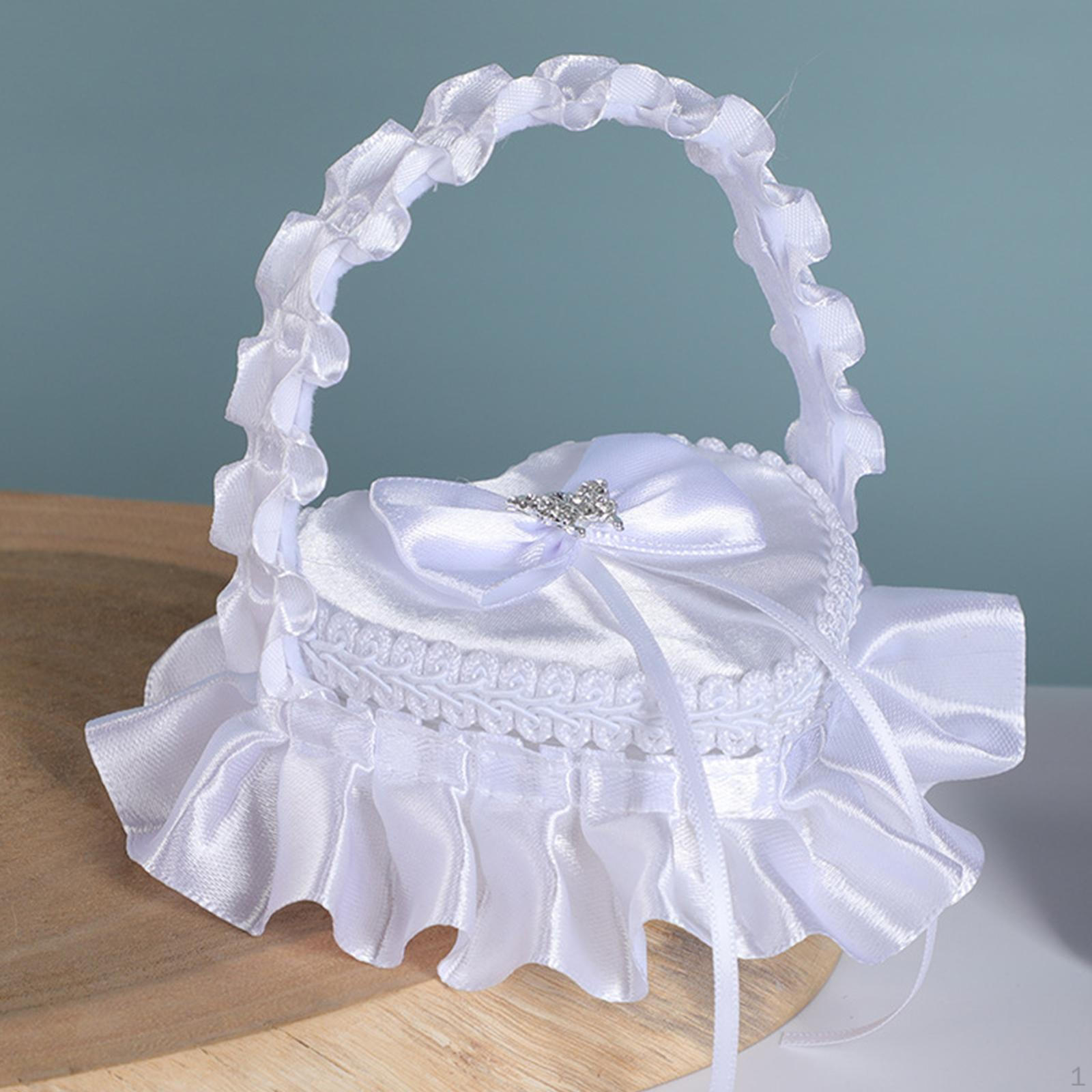 

Мини подарочная коробка в форме сердца для несущего кольца на свадьбе с ручной корзиной для цветов Style D