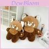 Cartoon Raccoon Plush Backpack With Storage For Kids And Teens