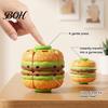 Hamburger Sensorik Spielzeug Drücken Fidget Spinner, Stressabbau zum Drehen Burger Spielzeug, Entspannung für Erwachsene Drehende Kugel Schreibtischspielzeug für Büro, Zuhause,