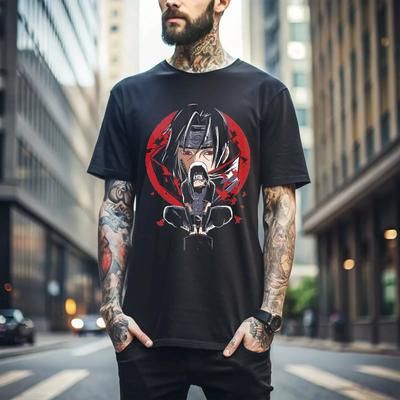 100% Baumwolle TOPS UNISEX T-SHIRTS HERREN DAMEN Itachi Uchiha T-Shirt Naruto Shippuden Japanischer Anime Manga Stil Shirt Geschenk 259