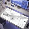 Hybxaxc Airplane Drawing Black And White Gaming Mouse Pad Hd Print Office Accessories Rubber Laptop Overlock Keyboard Desk Mat