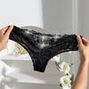 Lady Summer Sexy Lace Diamond Ornaments Cross Low Waist Triangle Briefs