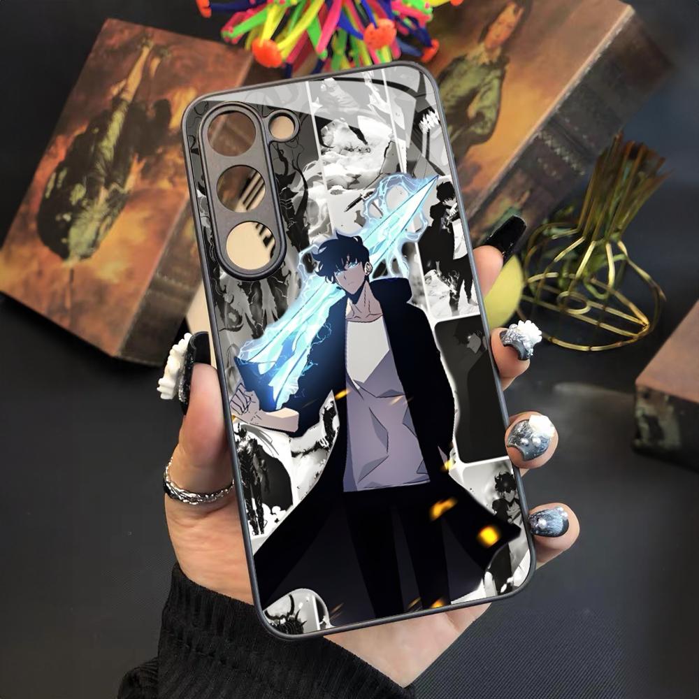 Anime S-Solos L-Levelings Phone Case For Samsung Galaxy S25 S24 S23 S22 S20 S21 Note20 Ultra Plus Fe Colored Silver Cover