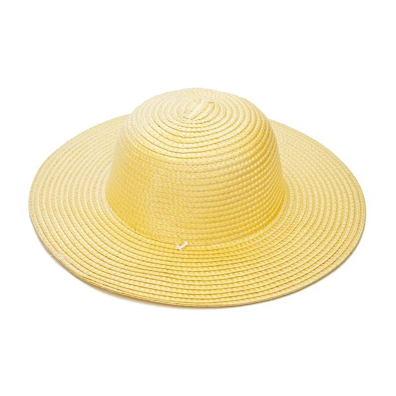 Simple Foldable Beach Sunscreen Straw Hat Wholesale Custom DIY Sun Hat Party Cosplay Stage Perform Cap for Adult Men Women 35cm